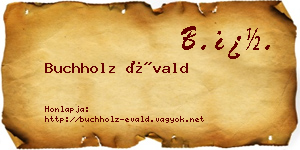 Buchholz Évald névjegykártya
